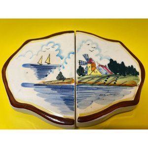 Fred Roberts Studios Expandable Trivet Ceramic Hand Painted Vintage Japan 70's